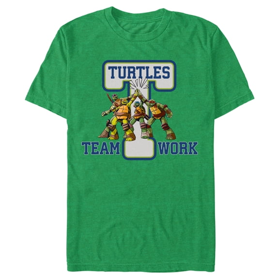 Men's Teenage Mutant Ninja Turtles Teamwork Brothers Graphic Tee Kelly Heather X Large