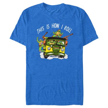 Men's Teenage Mutant Ninja Turtles This Is How I Roll Group Van  Graphic Tee Royal Blue Heather 2X Large