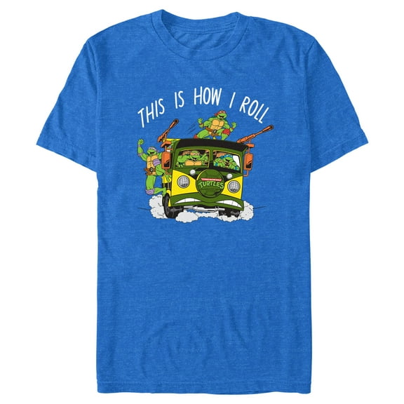 Men's Teenage Mutant Ninja Turtles This Is How I Roll Group Van  Graphic Tee Royal Blue Heather Small