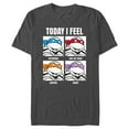 thumbnail image 1 of Men's Teenage Mutant Ninja Turtles Today I Feel Character Moods  Graphic Tee Charcoal 2X Large, 1 of 5