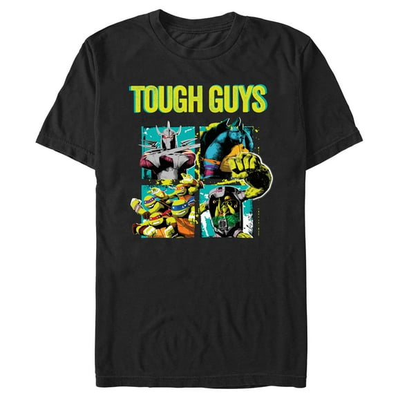 Men's Teenage Mutant Ninja Turtles Tough Guys Villains  Graphic Tee Black X Large