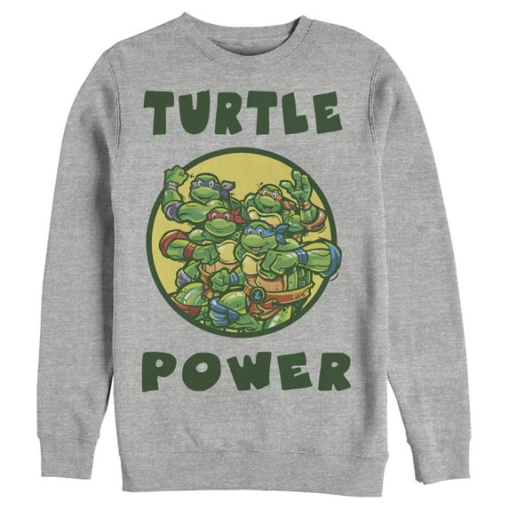 Men's Teenage Mutant Ninja Turtles Turtle Power Circle Sweatshirt Athletic Heather 3X Large