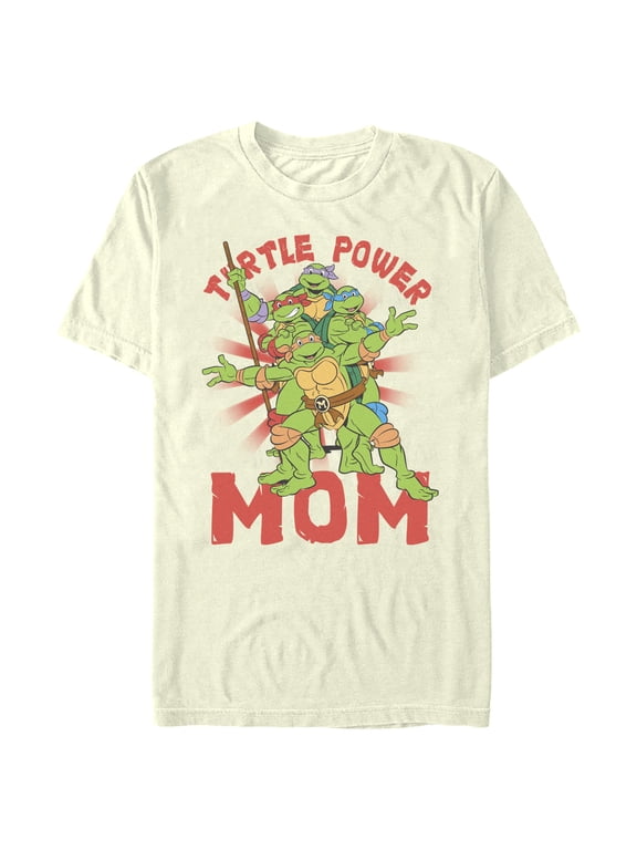 Men's Teenage Mutant Ninja Turtles Turtle Power Mom Graphic Tee Beige Large