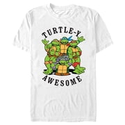 Mens Teenage Mutant Ninja Turtles Turtle-y Awesome Circle Graphic Tee White Large