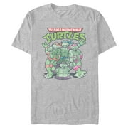 Mens Teenage Mutant Ninja Turtles Watercolor Group Shot Graphic Tee Athletic Heather Large