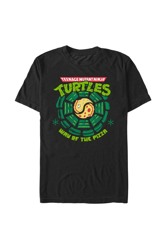 Men's Teenage Mutant Ninja Turtles Way of the Pizza Shell Graphic Tee Black 3X Large
