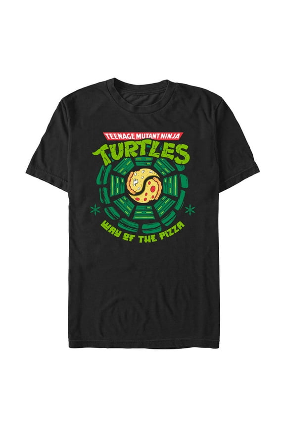 Men's Teenage Mutant Ninja Turtles Way of the Pizza Shell Graphic Tee Black Large