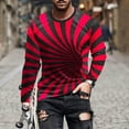 thumbnail image 1 of Men's Tees 3D Printing Funny Top Novelty Pattern Casual Long Sleeved Shirt T-Shirt Graphic Abstract Print Fashion Top Shirt Basic Fall Blouse, 1 of 3