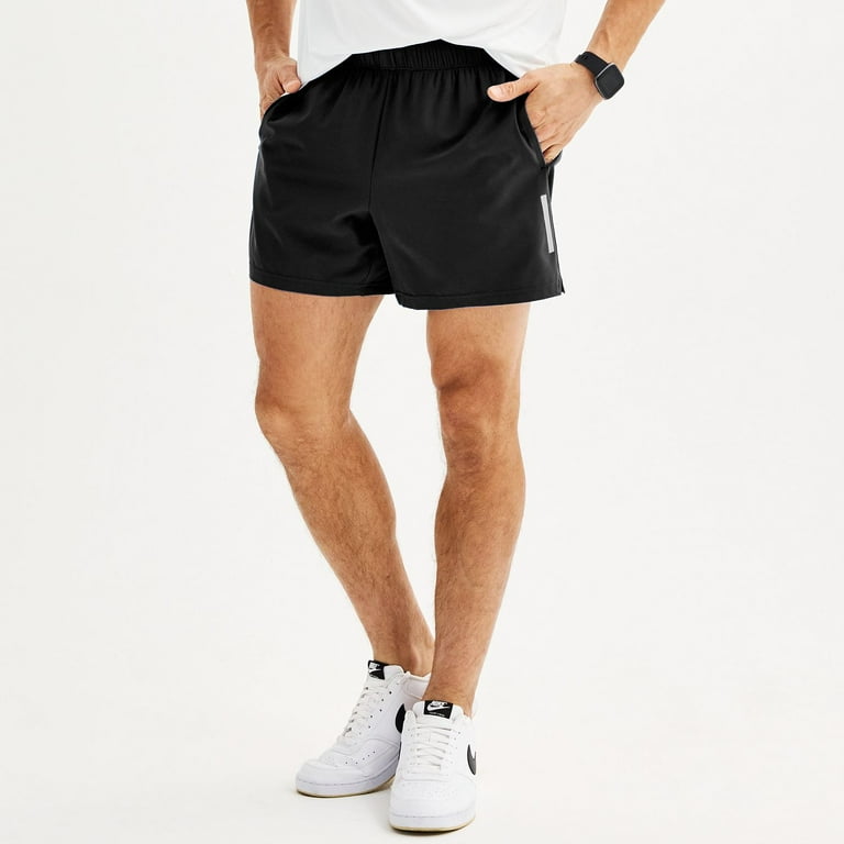Men s Tek Gear 5 in. Breezy Run Shorts Color Mineral Black Size XL Walmart