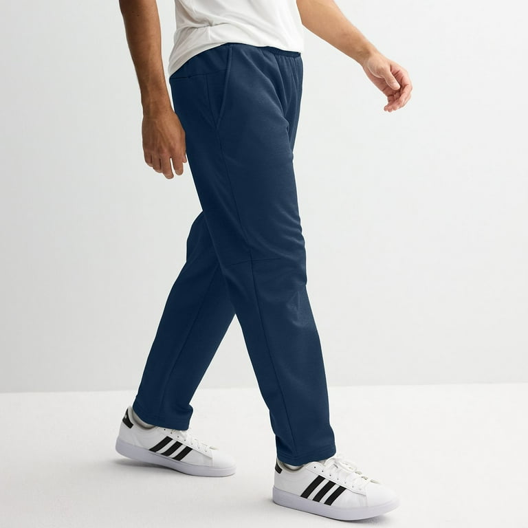 Men s Tek Gear Performance Fleece Open Bottom Sweat Pants Color Dark Blue Size XL