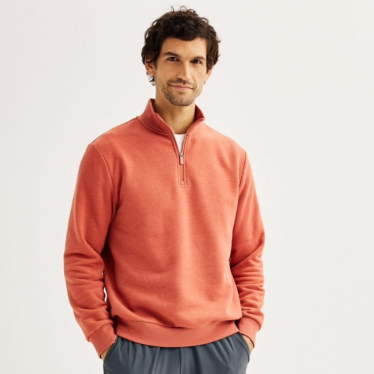Men s Tek Gear Ultra Soft Fleece 1 4 Zip Pullover Color Jenna Mauve Size M