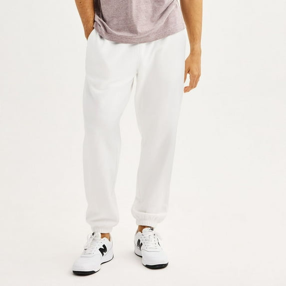 Men's Tek Gear® Ultra Soft Fleece Cinched Pants Color: Modern White Size: XXL