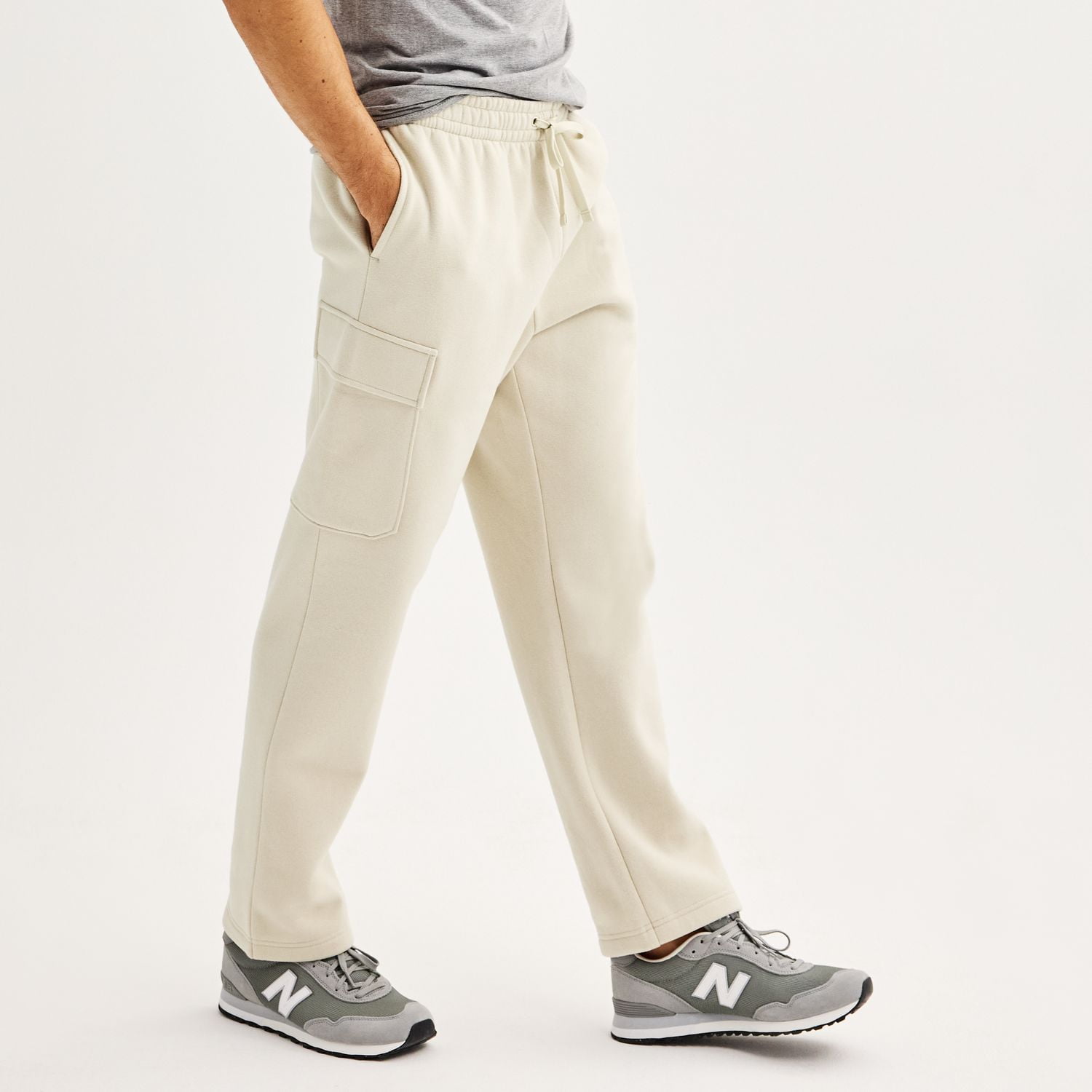 Men's Tek Gear® Ultra Soft Fleece Open Bottom Relaxed Cargo