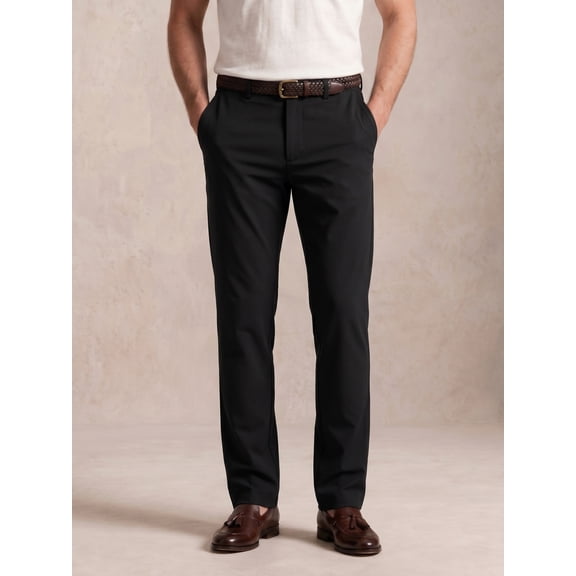 MEILIHUA Men's 30" Inseam Lightweight Chino Pants, Tencel Blend Flat Front Casual Summer Trousers