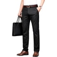thumbnail image 1 of MEILIHUA Men's 30" Inseam Lightweight Chino Pants, Tencel Blend Flat Front Casual Summer Trousers, 1 of 9