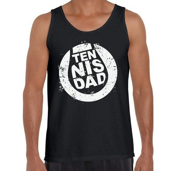 Men's Tennis Dad Graphic Tank Tops Vintage Tennis Player Sport Dad Father`s Day Gift