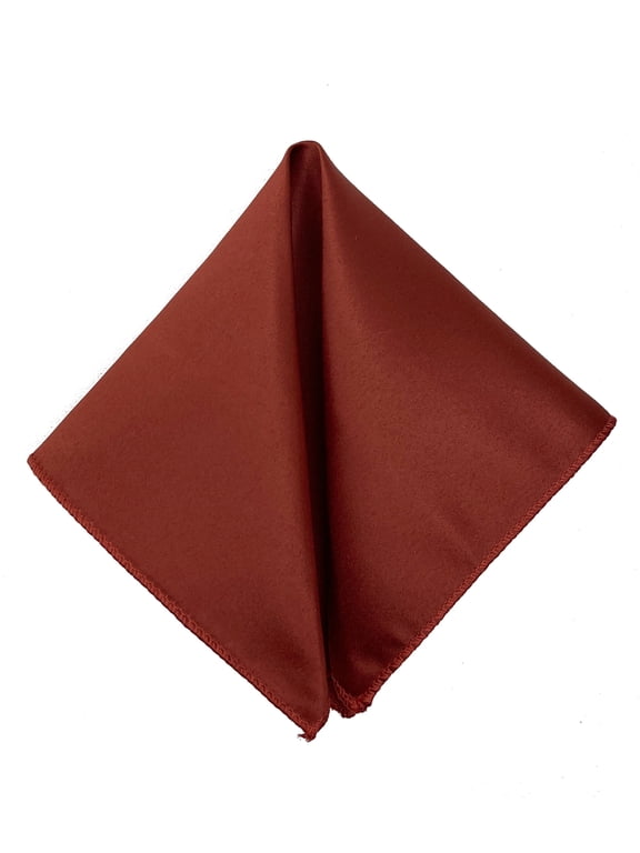 Men’s Terracotta Formal Satin Pocket Square by Spencer J’s Signature Satin Collection
