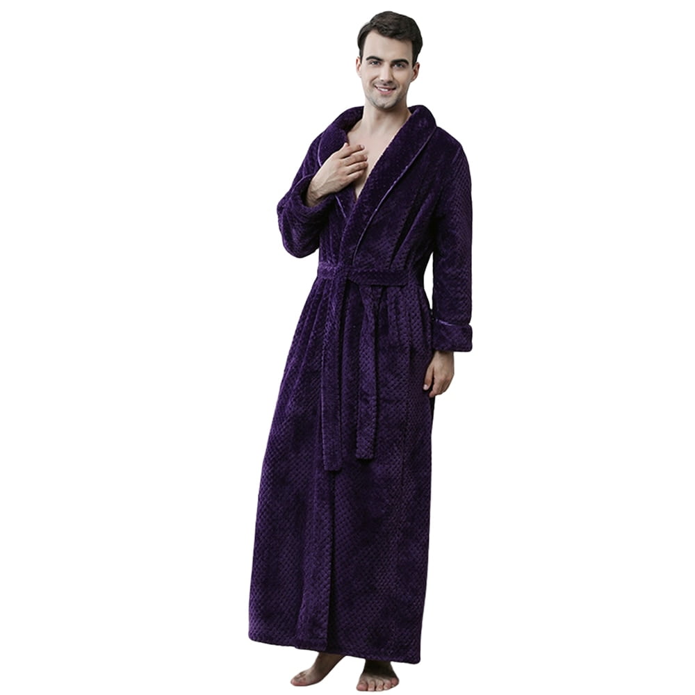 Men's Warm Winter Fleece Robe, Soft Plush Bathrobe – Alexander Del Rossa