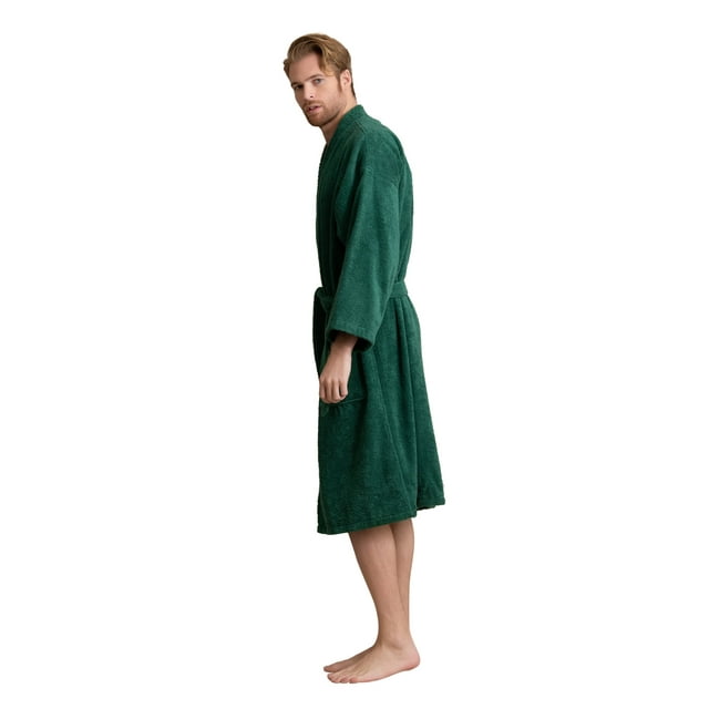 Men’s Terry Cotton Weave Bathrobe absorbant Terry robe Soft and Cozy