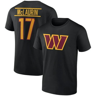 Men's Terry McLaurin Black Washington Commanders Icon Player Name & Number T-Shirt