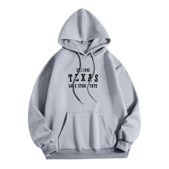 Men's Texas Lone Star State Hoodie Comfortable Casual Pullover with Kangaroo Pocket, Red, Size S-XXL
