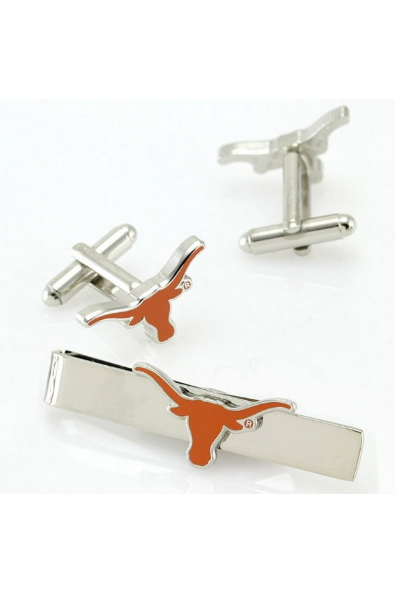 Men's Texas Longhorns Cufflinks and Tie Bar Gift Set