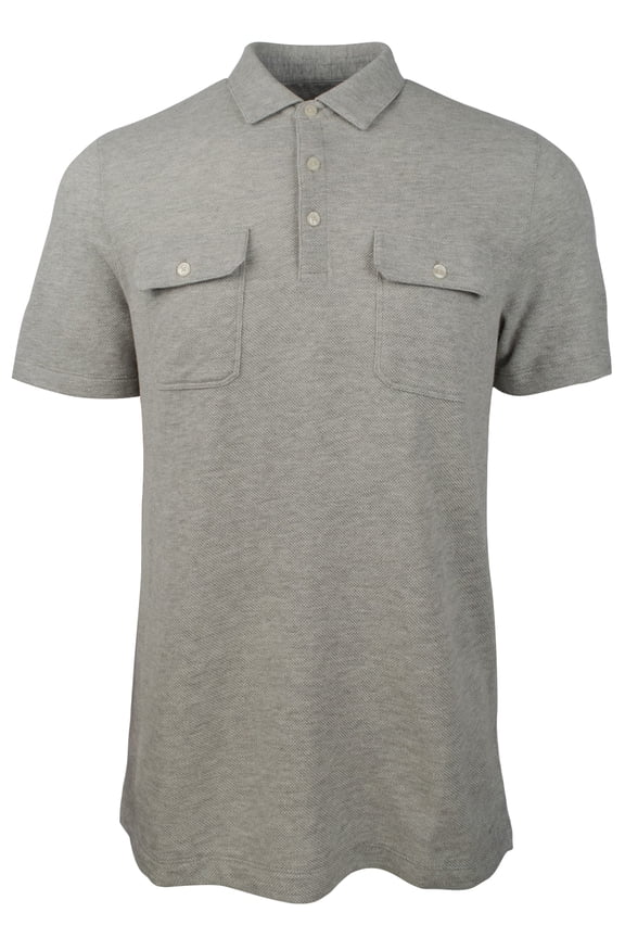 Men's Textured Dual Pocket Polo Shirt-HG-S