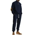 thumbnail image 1 of Men's Textured Knit Pullover Sweatshirt and Jogger Pants Set with Button Detail and Ribbed Cuffs for Casual Wear, 1 of 4