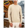 thumbnail image 1 of Men's Textured Knit Sweater: Crew Neck, Ribbed Pattern for Casual & Layered Outfits, 1 of 6
