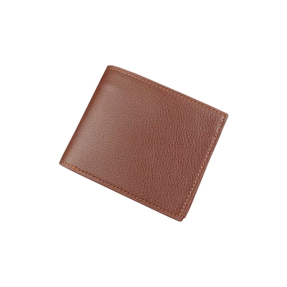 Men's Textured Lychee Pattern Leather Wallet, Slim Bifold with RFID Blocking, Multiple Card Slots & ID Window, Secure Cash Pocket, Luxury Mens Gift