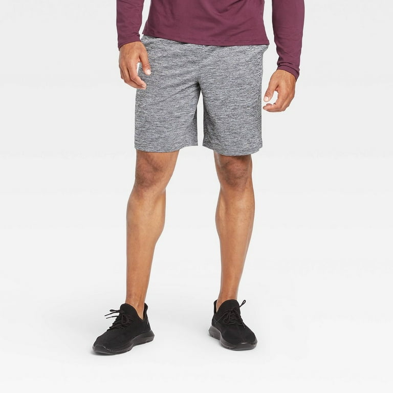 Men's Textured Shorts - All in Motion Black Heather S 