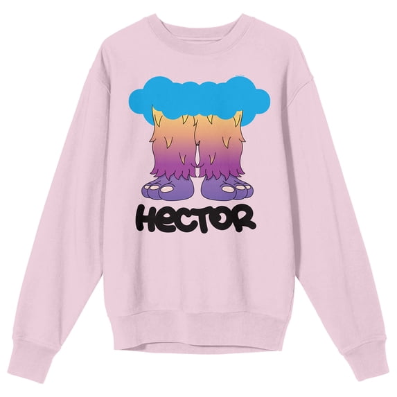 The Amazing World of Gumball Hector feet on cradle Pink Long Sleeve Adult Crew neck-XL