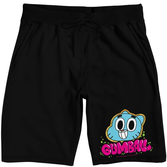 The Amazing World of Gumball The Amazing World of Gumball lounge short on Black Adult-3XL