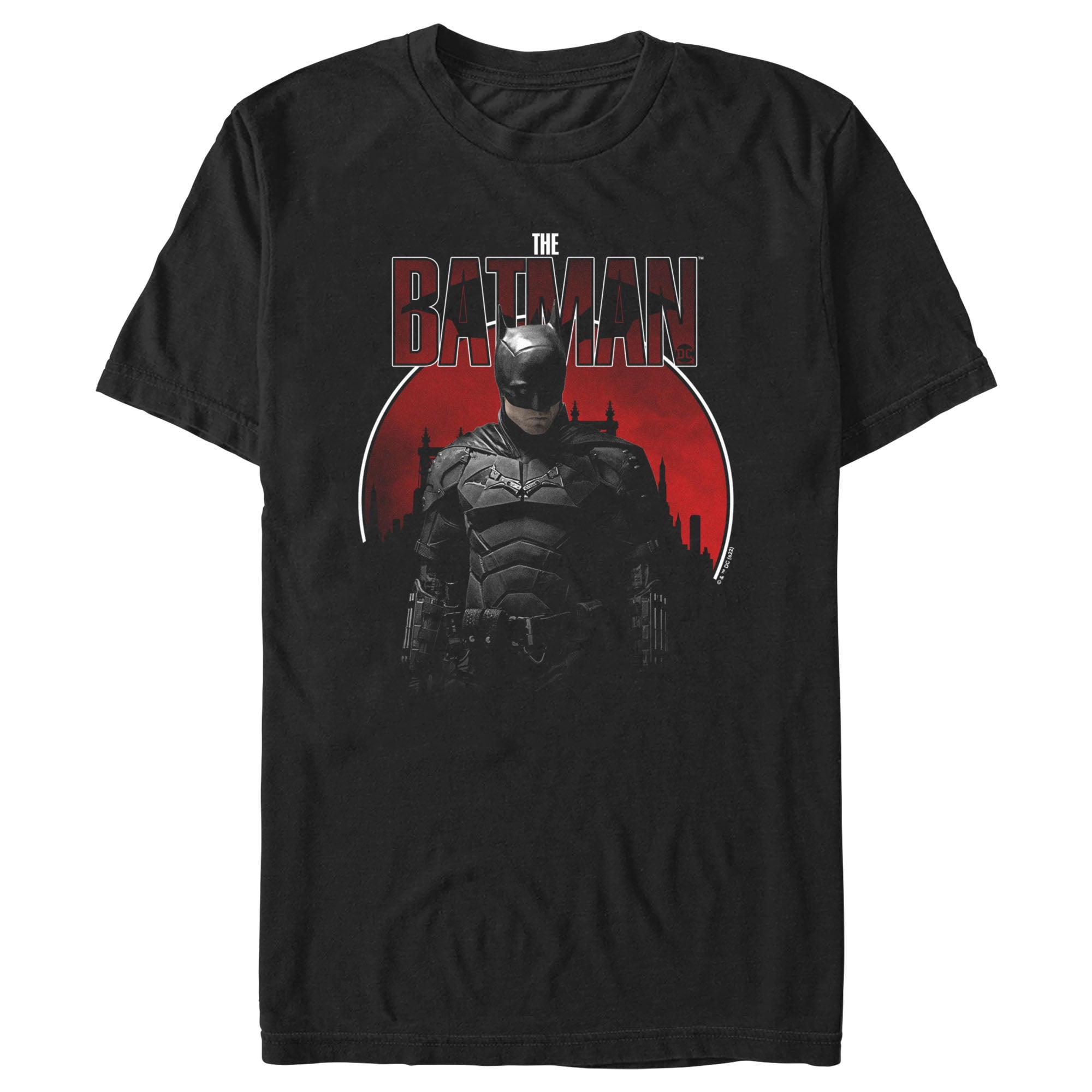 Batman Men's Graphic Tee, Gotham's Defender Design, Black Medium, DC ...