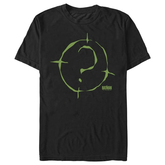Men's The Batman Riddler Logo Graphic Tee Black Large