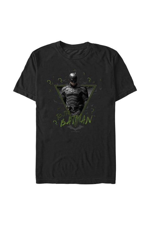 Men's The Batman Riddler To The Batman Graphic Tee Black Small