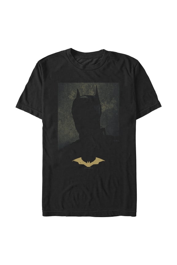 Men's The Batman Silhouette Portrait Graphic Tee Black 2X Large