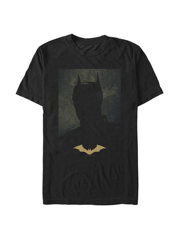 Men's The Batman Silhouette Portrait Graphic Tee Black 2X Large