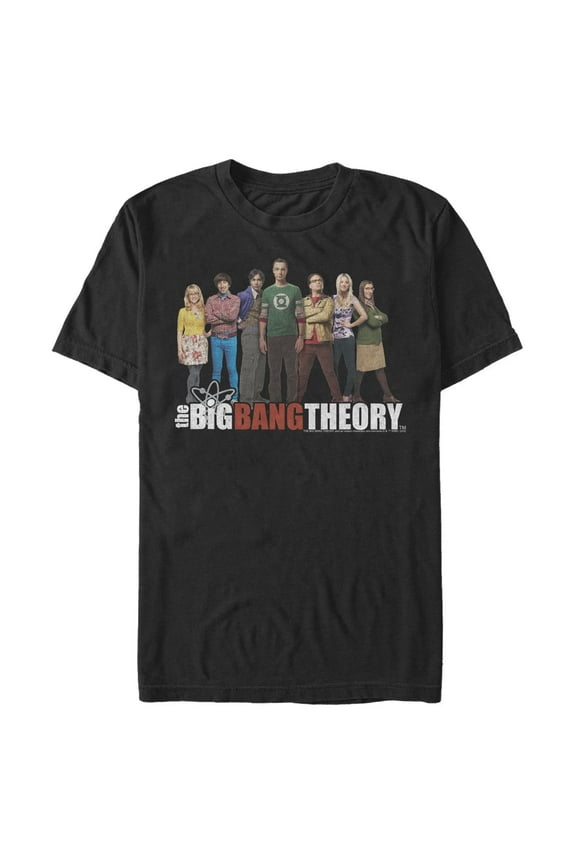 Men's The Big Bang Theory Main Characters Logo  Graphic T-Shirt