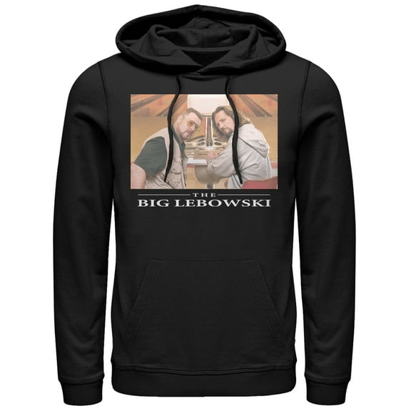 Men's The Big Lebowski Bowling Buddies  Pull Over Hoodie Black 2X Large