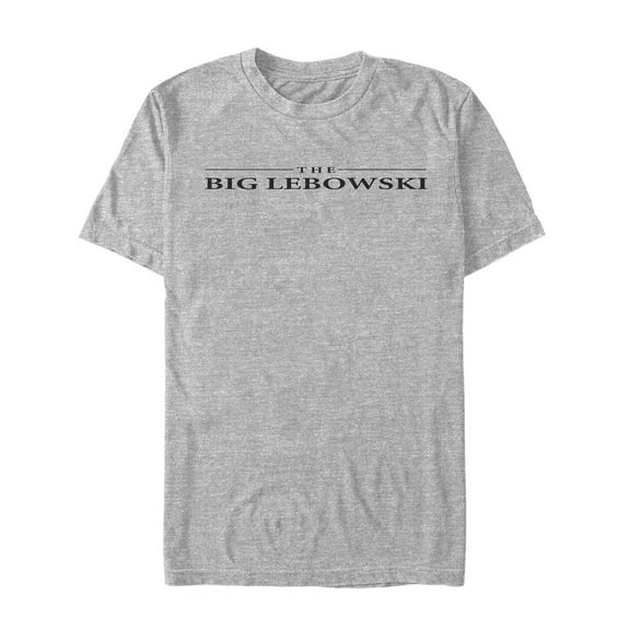 Men's The Big Lebowski Classic Sleek Logo Graphic Tee Athletic Heather Medium