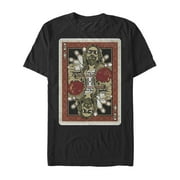 Men's The Big Lebowski Dude Playing Card  Graphic Tee Black 2X Large