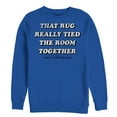 thumbnail image 1 of Men's The Big Lebowski Rug Really Tied Room Together Sweatshirt Royal Blue Medium, 1 of 3