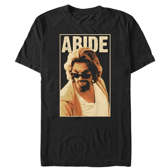 Men's The Big Lebowski The Dude Abides Sunglasses Pose  Graphic Tee Black X Large