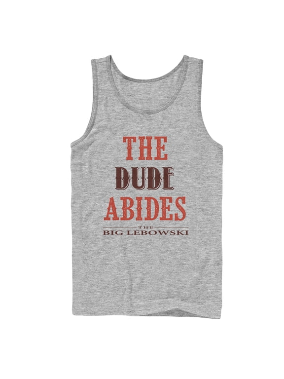 Men's The Big Lebowski The Dude Abides Tank Top Athletic Heather Large