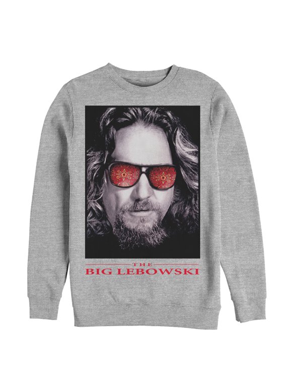 Men's The Big Lebowski The Dude Sunglasses Poster Sweatshirt Athletic Heather Large