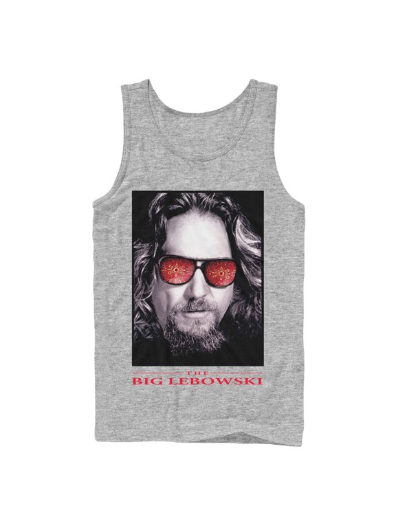 Men's The Big Lebowski The Dude Sunglasses Poster Tank Top Athletic Heather Large