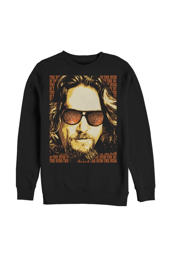 Men's The Big Lebowski The Dude Text Poster Sweatshirt Black Small