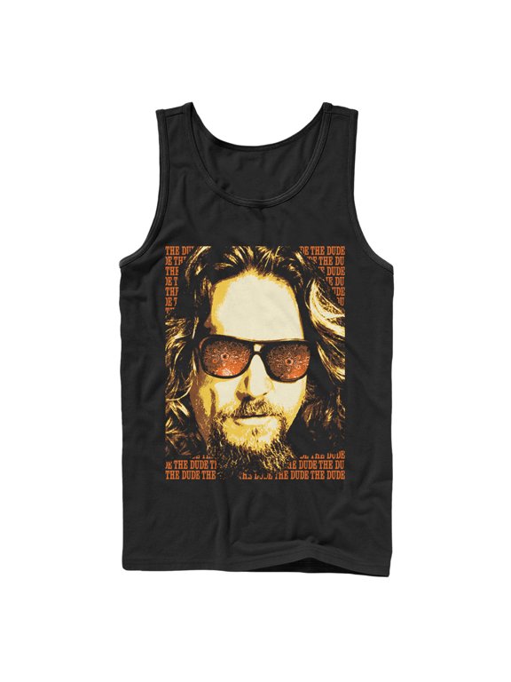 Men's The Big Lebowski The Dude Text Poster Tank Top Black 2X Large