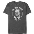 thumbnail image 1 of Men's The Big Lebowski Walter Calmer Than You  Graphic Tee Charcoal Heather 5X Large, 1 of 5
